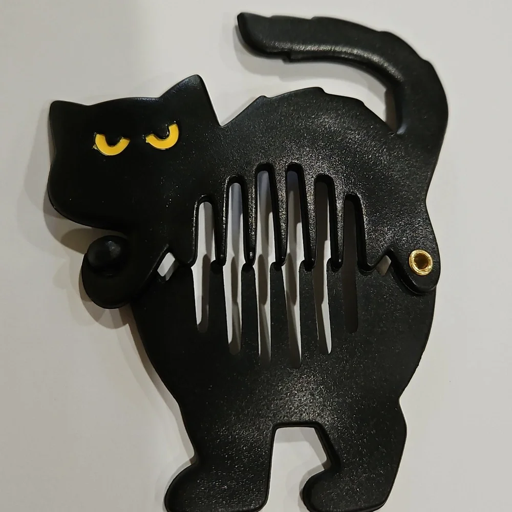 Black Cat Marked 1989 MMK COS Hair Comb Clip Accessory